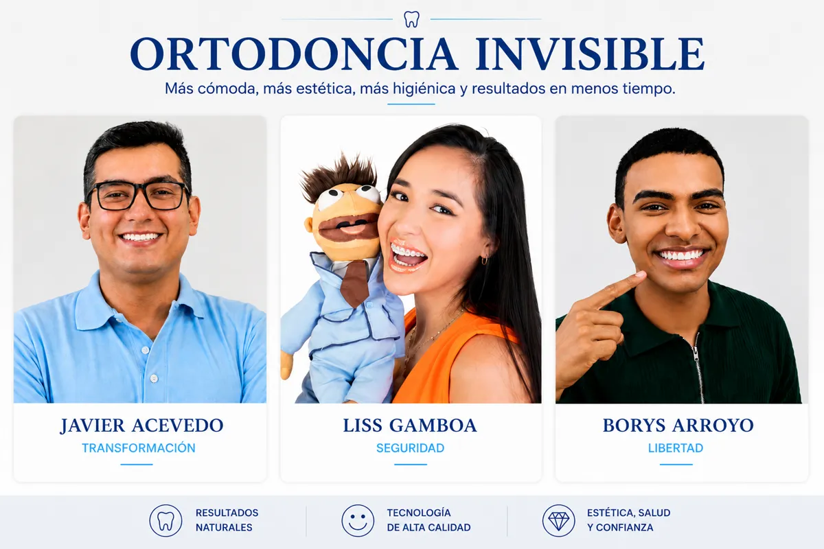 Ortodoncia invisible — pacientes Dr. Javier Haylock