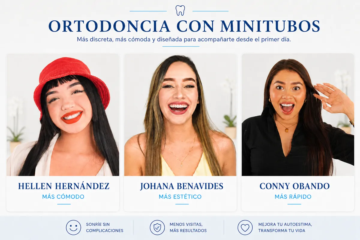 Ortodoncia con minitubos — pacientes Dr. Javier Haylock